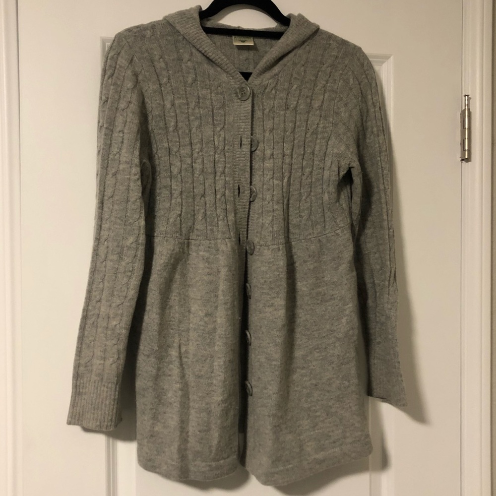 Maternity hooded cardigan